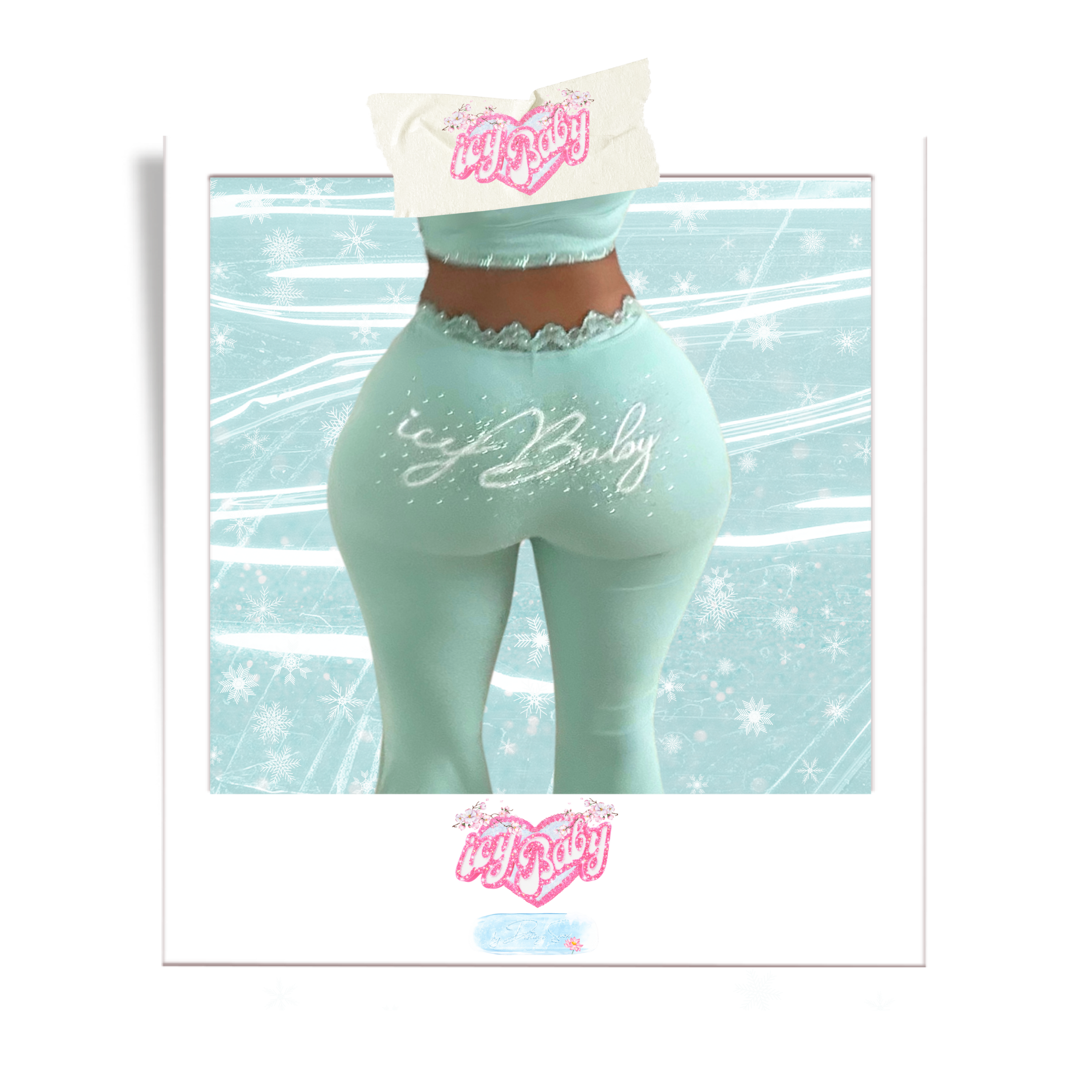 𝒊𝒄𝒚𝑩𝒂𝒃𝒚 Sleek Essence Baby Blue Flared Pants