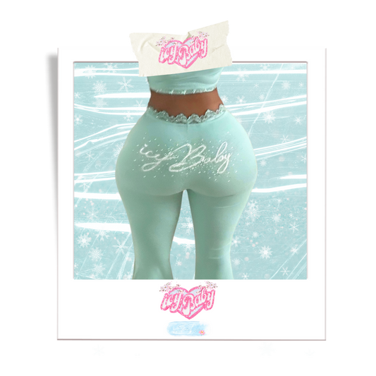 𝒊𝒄𝒚𝑩𝒂𝒃𝒚 Sleek Essence Baby Blue Flared Pants
